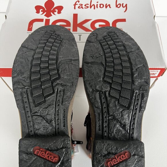 Rieker Knit Boots for Women for sale | eBay REIKER Ankle Boot Multiclor Knit Lambs Wool Size 6.5